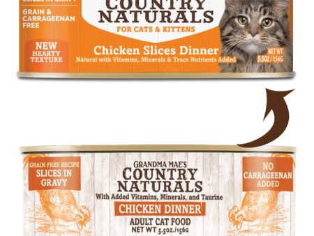 Grandma Mae s Country Naturals Grain Free Chunks in Gravy Wet Cat & Kitten Food Chicken 24ea 2.8 oz, 24 pk Discount