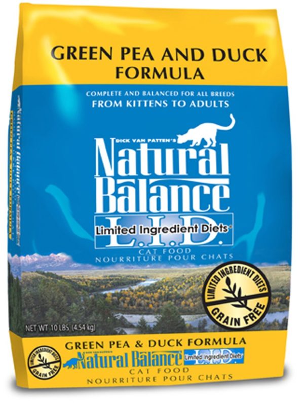 Natural Balance Pet Foods L.I.D. Dry Cat Food Green Pea & Duck 1ea 10 lb Hot on Sale