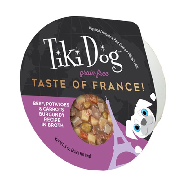 Tiki Pets Dog Gourmet France Beef 3oz. (Case of 4) Sale