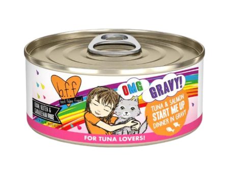 BFF Cat Omg Tuna and Salmon Start Me Up Dinner in Gravy 5.5oz. (Case of 8) Hot on Sale