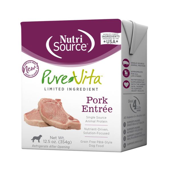 Pure Vita Dog Grain Free Pork Entree 12.5oz. (Case of 12) Discount