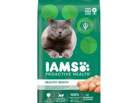 IAMS Proactive Health Senior Dry Cat Food Chicken 1ea 3.5 lb on Sale