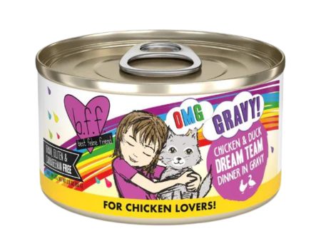 BFF Cat Omg Chicken and Duck Dream Team Dinner in Gravy 2.8oz. (Case of 12) Discount