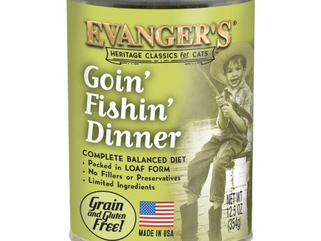 Evanger s Heritage Classic Wet Cat Food Goin  Fishin  12ea 12.8 oz, 12 pk Cheap