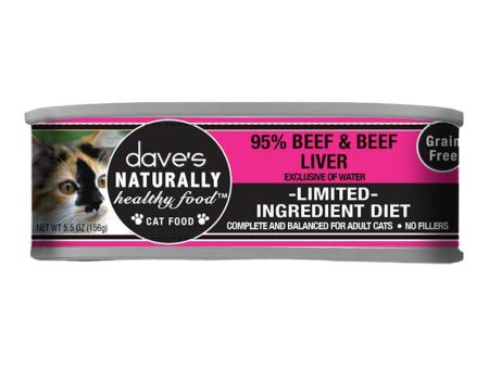 Dave s Pet Food Cat Grain Free Naturally Healthy 95% Beef 5.5oz. (Case of 24) Sale