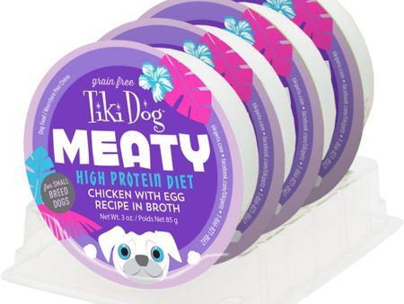 Tiki Pets Dog Meaty Chicken With Egg 3oz. (Case of 4) Cheap