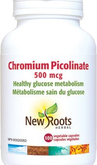 New Roots Herbal Chromium Picolinate 500mcg (100 Veg Caps) Hot on Sale