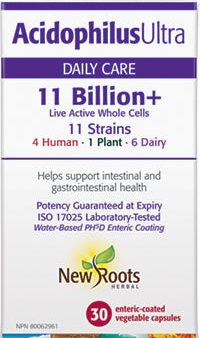 New Roots Herbal Acidophilus Ultra Daily Care Probiotic 11 Billion+ 11 Strains Supply